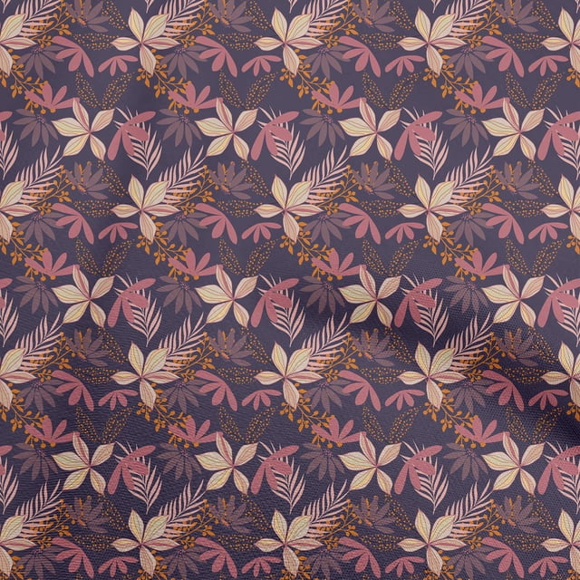 oneOone Silk Tabby Purple Fabric Tropical Sewing Material Print Fabric By The Yard 42 Inch Wide