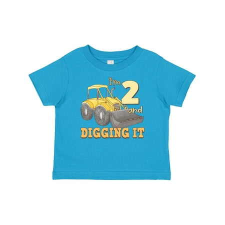 

Inktastic I m 2 and Digging It Bulldozer Gift Baby Boy or Baby Girl T-Shirt