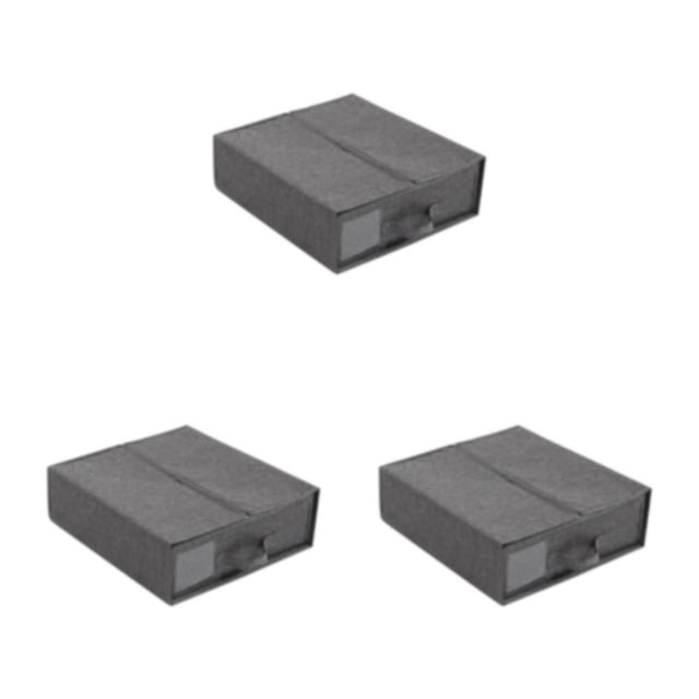 Destyer Space Saving Closet Organizer Durable Fabric Storage Solution Foldable Closet Organizers And Storage Gray 3Set