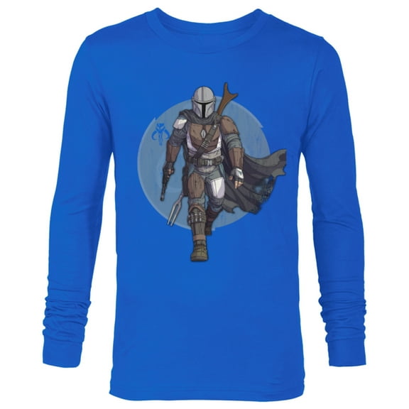 Star Wars The Mandalorian Hero Pose - Long Sleeve T-Shirt for Men - Customized-Royal