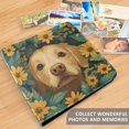 thumbnail image 4 of FORMRS 3 Ring Photo Album 4"x6" Self Adhesive Large Capacity PU Leather Cover, Flowers and Dog, 4 of 8