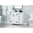 thumbnail image 2 of Elegant Decor Grant 32" Aluminum MDF Single Bathroom Vanity in White, 2 of 8