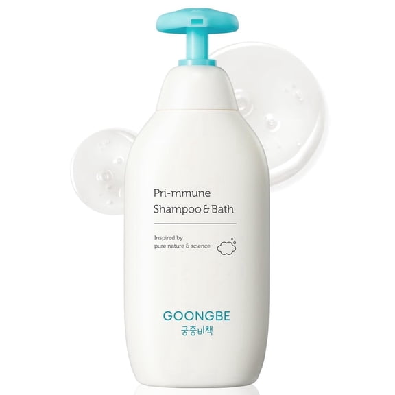 GOONGBE Pri‑mmune Baby 2‑in‑1 Shampoo & Bath, 350 ml (Tear‑Free)