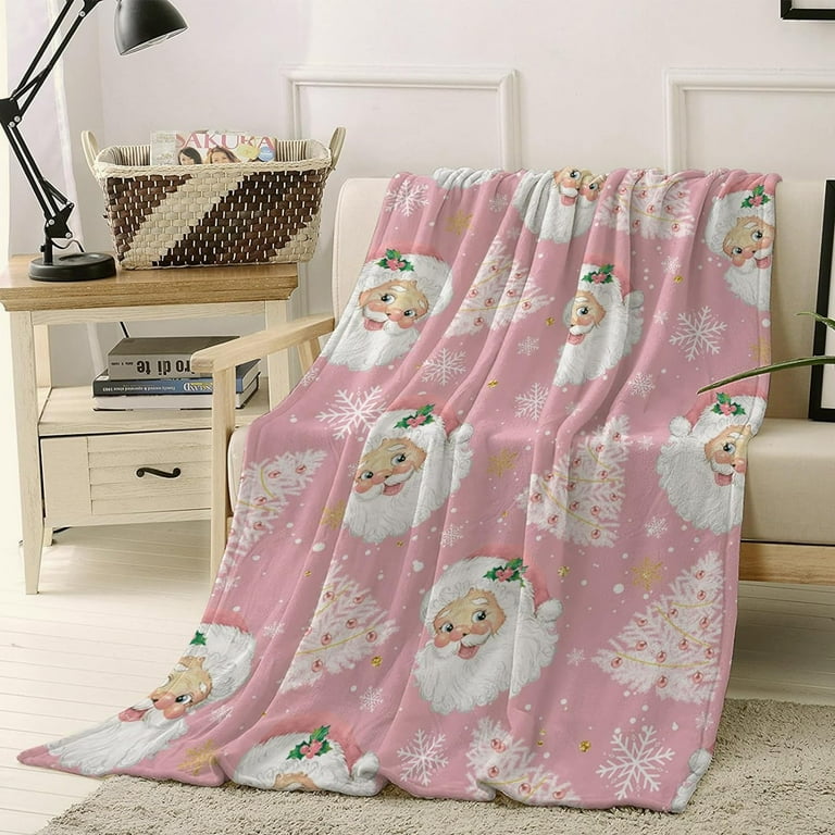 Pink christmas throw hotsell