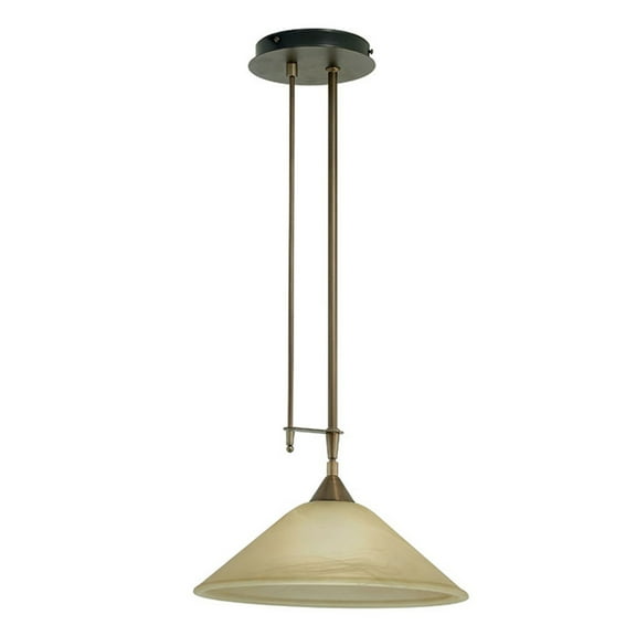 Madai - 1-Light Mini Pendant - Brushed Bronze Finish - Champagne Glass