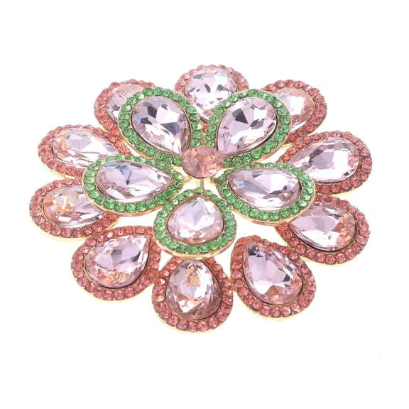Crystal Flower Brooch