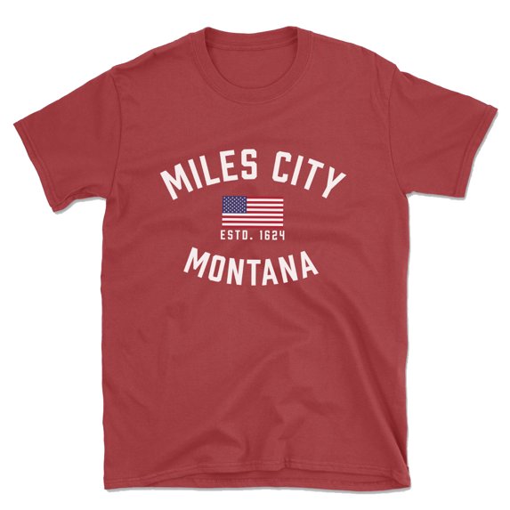 Miles City Montana Patriot Men's Cotton T-Shirt