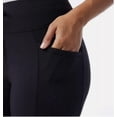 thumbnail image 3 of 32 Degrees Women's Wide Leg Ribbed Semi-Flare Yoga Pants, Black XL, 3 of 4