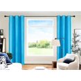 thumbnail image 1 of Juego de 2 paneles para ventana de dormitorio, decoración del hogar, oscurecimiento total de la habitación, 100 % opaco, color turquesa, tamaño 84 pulgadas de largo, 1 of 4