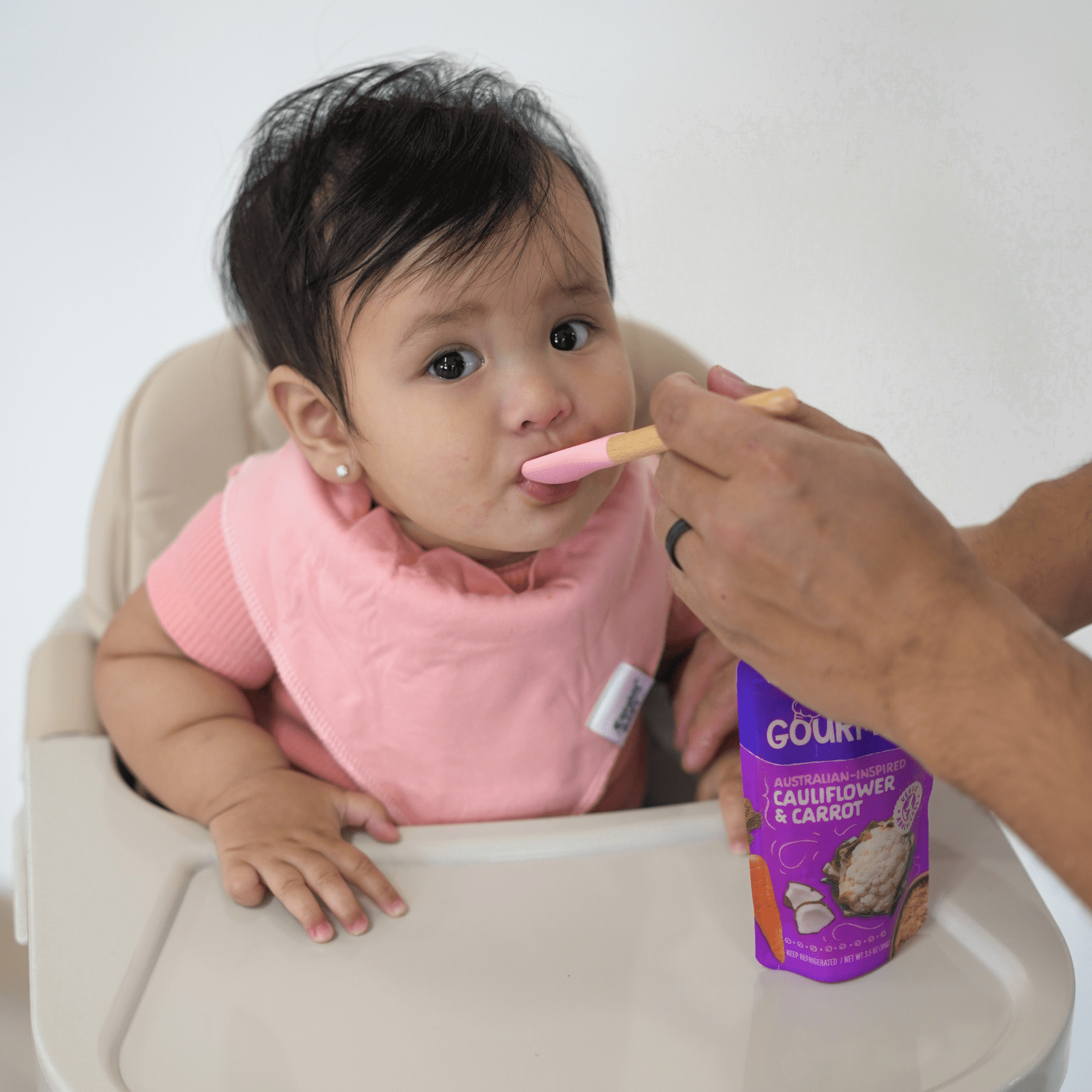 (6 pack) Lil' Gourmets Refrigerated Stage 2 Baby Food , Australian-Inspired Cauliflower & Carrot,  3.5 oz Pouch