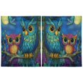 thumbnail image 2 of Wobogo Pretty Owl Kitchen Curtains 2 Piece Set Farmhouse Country Style Light Filtering Small Window Drapes Suitable for Bathroom Laundry Room and RV 27x36in, 2 of 9