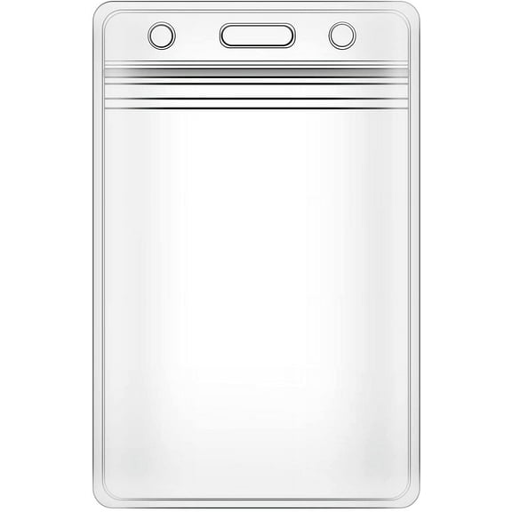 10 Pcs Vertical ID Badge Holders PVC Clear Sealable Waterproof Plastic Protector Holder Name Tags Badge Holders