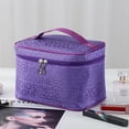 thumbnail image 4 of Bolsa de maquillaje versión coreana, gran capacidad, bolsa de almacenamiento portátil de artículos de tocador de viaje con forma de corazón para niña, 4 of 6