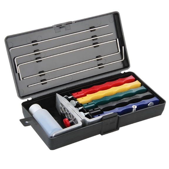 FACEGA Controlled Angle Knife Sharpening System 5 Stone Sharpener 5 Sharpening Stone and 5 Guide Rods