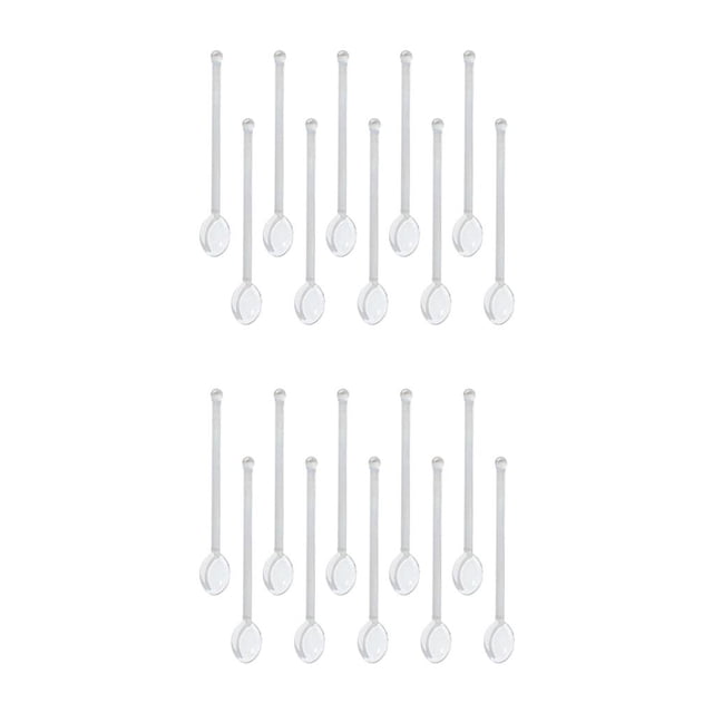 Naiovety 10x Glass Teaspoons Dishwasher Safe Stirring Spoon for Stirring Coffee Bar Type2 NO2