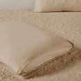 thumbnail image 3 of Cotton Bedding Set 3 Piece Split Corner Pleated Quilted Bedspread Khaki King,Bed In A Bag, 3 of 14