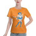 thumbnail image 1 of T-Shirt Basique à Manches Courtes pour Femmes Sailor Moon Mizuno Ami, 1 of 6