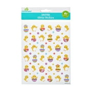 Way To Celebrate Easter Glitter Stickers, Chicks, 61 Count