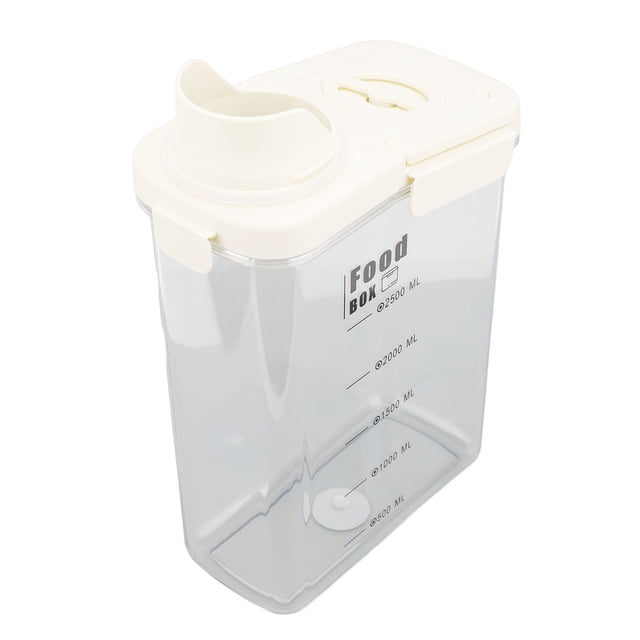 Rice Airtight Dry Food Storage Containers,Rice Storage Bin Cereal Containers Dispenser Rice Storage Bin Cereal Containers Dispenser Clear Food Storage Box Measring Cup for Grain