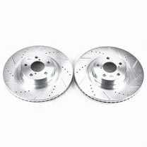 Power Stop Front Pair of Drilled and Slotted Brake Rotors JBR957XPR
