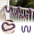 thumbnail image 2 of Red White and Blue Decorations - 6.5 Ft Patriotic Garland 250th Anniversary 4th of July Decorations, Glitter Garland Memorial Day, National Independence Day Decor, Multicolor, 78.74 Inch, 1 PCS, 2 of 7