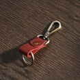 thumbnail image 4 of PU Leather Keychain Key Chain Holder with Belt Loop, Car Key Holder Red, 4 of 8