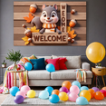 thumbnail image 6 of Decorative Design Welcome Banner Autumn Squirrel Animal Theme for Indoor Decoration Seasonal Decor Photo Shoot, 6 of 9