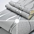 thumbnail image 3 of Q QIHANG Modern Minimalist 3D Curve Water Ripple Three-Dimensional Flocking Non-Woven Wallpaper Bedroom Living Room TV Background Wall Shop Decoration20.87 Wx393.7 L Non-Pasted (Light Gray), 3 of 6
