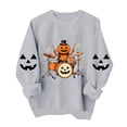 thumbnail image 5 of Jsaierl Halloween Sweatshirts for Women Funny Ghost Graphic Pullovers Fall Going Out Round Neck Long Sleeve Sweater Tops Halloween Costumes, Sizes XS-XL, 5 of 8