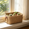 thumbnail image 4 of Woven Rope Storage Basket Natural Paper Rope Organizer Basket Decorative Wicker Basket For Home Bathroom Bedroom Kitchen Office Sundries Cosmetics Toys, 4 of 6