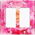 thumbnail image 6 of Metal Light Switch Plate Outlet Cover Pink Rose Flower ROS002, 6 of 13