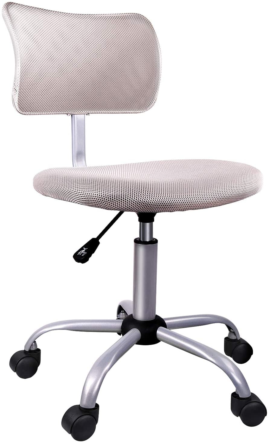 Armless Office Chair, Low-Back Computer Task Office Desk Chair with