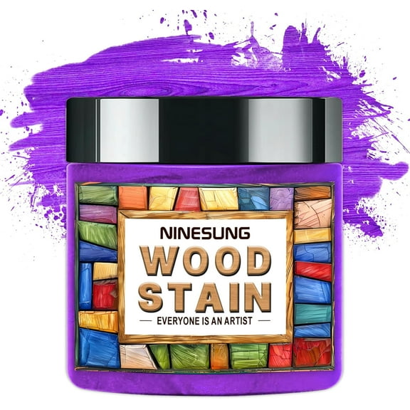 Wood Dye Powder, Wood paint - Just add water - Water based - For indoor and outdoor wood crafts - Quick drying - 2 ounces of wood dye powder makes 2.2 gallons of dye (Purple, 2 ounces)
