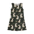 thumbnail image 3 of LTTVQM Girls Easter Dress 2026 Egg Rabbit Print Funny Sleeveless Sundresses Comfortable Crew Neck Midi Dresses Holiday Church Dresses Dark Gray 3-4 Years, 3 of 5