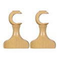 thumbnail image 1 of soportes de madera para barra de cortina, para montaje en pared, para baño, cocina, hogar y sala de estar., 1 of 5