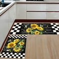 thumbnail image 2 of Sunflower Kitchen Decor Kitchen Rugs Set of 2 Summer Kitchen Mats Rugs Non Skid Washable Anti Fatiguee Farmhouse Buffalo Plaid Doormat Carpet for Bedroom Bathroom Living Room 17x30in+17x47in, 2 of 6
