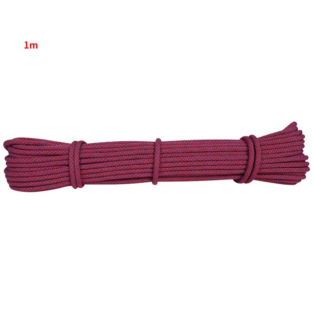 Soidarity 1 metro Dia.6mm núcleos de cuerda de escalada Paracord para cuerda de paracaídas de supervivencia cordón Camping cuerda de escalada senderismo Escalada Rojo 1M Soidarity OD000785-08
