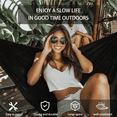 thumbnail image 5 of Yacona Hammock with Stand for Outside, Heavy Duty Steel Hammocks with Pillow for Backyard, Porch, Patio, Garden, Black, 5 of 8
