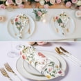 thumbnail image 2 of Colored Flower Cloth Napkins, Green Leaf Aesthetics Pastel Spring Plant Washable and Reusable Dinner Napkins Set of 8, Table Napkin for Kitchen Party Birthday Wedding Hotel Housewarming 20"x20", 2 of 8