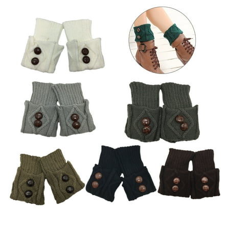 

Women Faux Fur Boot Cuff Short Furry Leg Warmers Girls Winter Socks Knitted Boot Socks