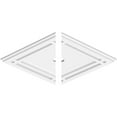 thumbnail image 2 of 20"W x 13 3/8"H x 1"ID x 7"C x 1"P Diamond Architectural Grade PVC Contemporary Ceiling Medallion, Two Piece, 2 of 11