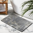 thumbnail image 3 of Safe & Elegant 20x32 inch Modern Abstract Gray Runner Rug - Washable, Soft, Non-Slip Low Pile Bathroom Carpet for Laundry Room, Kitchen, Entryway, Hallway, Doorway, Bedroom, 3 of 5