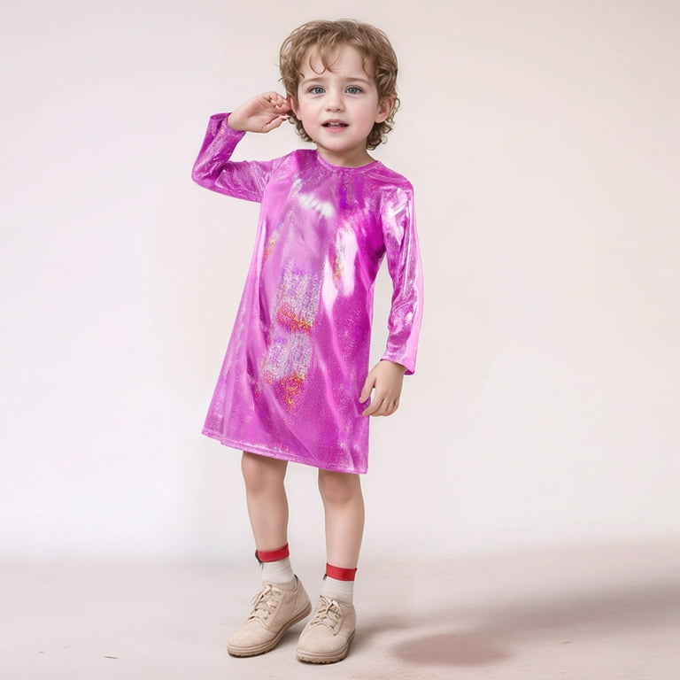 FAOWME Child Fine Point Glitter Sequin Long Sleeve Crew Neck Dress Straight T-Shirt Dress Hot Pink 9-10 Years - Walmart.com FAOWME Child Fine Point Glitter Sequin Long Sleeve Crew Neck Dress Straight T-Shirt Dress Hot Pink 9-10 Years - Walmart.com