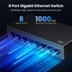 thumbnail image 3 of Conmutador Gigabit Ethernet UGREEN de 8 puertos compacto sin ventilador, 3 of 8