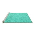 thumbnail image 2 of Ahgly Company Machine Washable Indoor Rectangle Abstract Turquoise Blue Contemporary Area Rugs, 3' x 5', 2 of 4