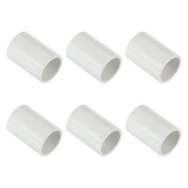 Uxcell 3/4" PVC Pipe Fitting Coupling Adapter 6 Pack Straight Pipe Slip Socket Connector