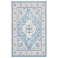 thumbnail image 3 of SAFAVIEH Tucson Natalie Traditional Machine Washable Area Rug, 5' x 8', Turquoise/Beige, 3 of 15