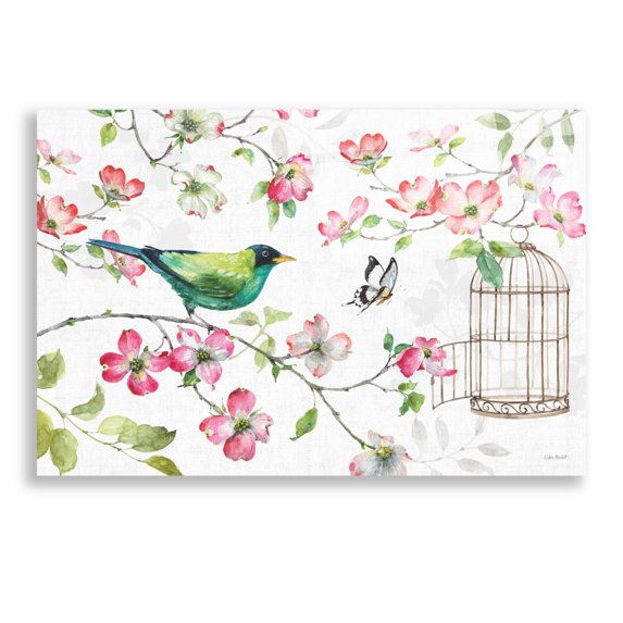 Epic Art 'Dogwood Garden I' by Lisa Audit, Acrylic Glass Wall Art, 24"x16"