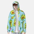 thumbnail image 4 of Balery Cartoon Avocado Men's Women's UPF 50+ Sun Protection Lightweight Hoodie Performance Long Sleeve Shirt for Fishing Running-3X-Large, 4 of 9