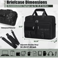thumbnail image 4 of RAINSMORE 15.6 Inch Laptop Bag for Men Messenger Bag Business Laptop Briefcase with MOLLE System Large Travel,Black, 4 of 8
